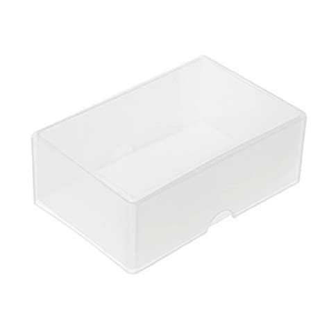 clear plastic business card boxes.